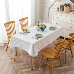 Mantel impermeable de jacquard monocromático